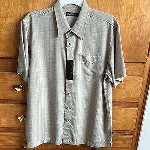 Men's Beige Short Sleeve Shirt